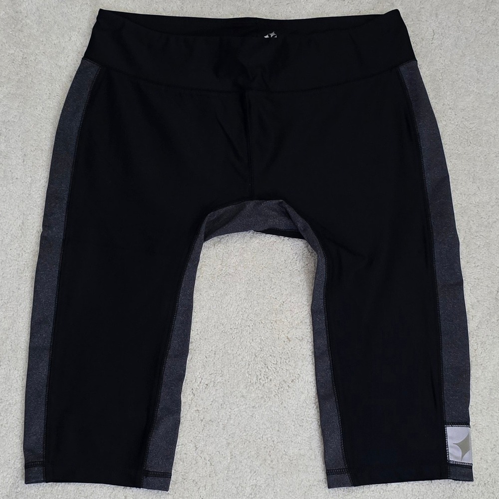 JoFit Womens Black Capri Performance Workout Leggings Athletic Pants Size L NWOT